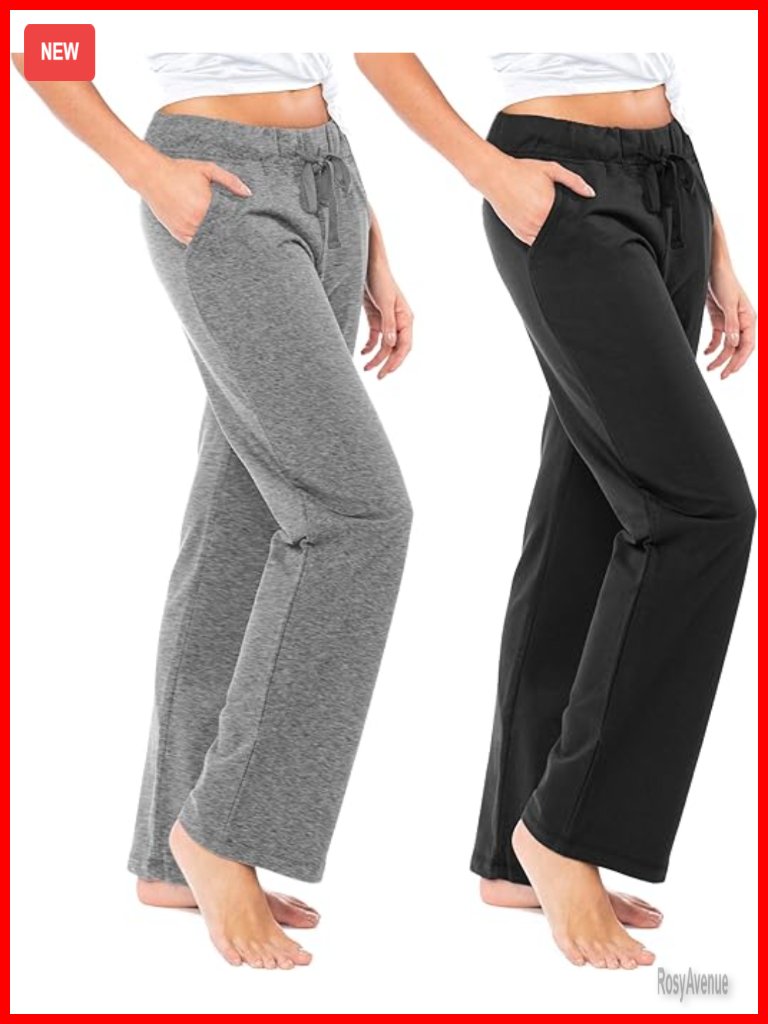 Women's French Terry Drawstring Pants | Mid Weight Casual Lounge & Athletic